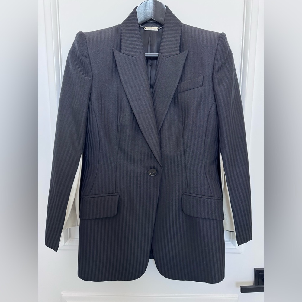Alexander McQueen Black Blazer with slit sleeve detail